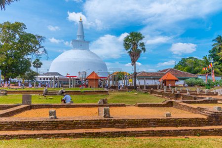 Photo for Anuradhapura, Sri Lanka, February 9, 2022: Ruwanweli Maha Seya stupa built in Anuradhapura, Sri Lanka. - Royalty Free Image