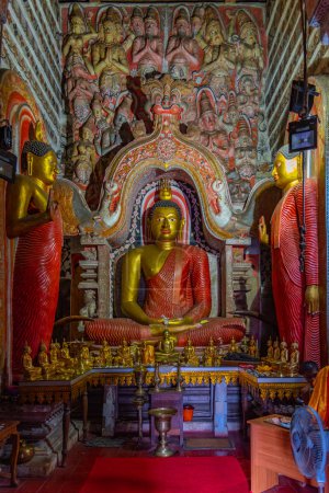 Photo for Kandy, Sri Lanka, February 2, 2022: Interior of the Lankathilake temple near Kandy, Sri Lanka. - Royalty Free Image