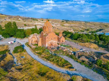 Sunset view of Marmashen church in Armenia