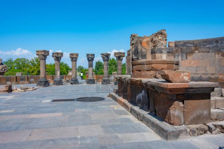 Photo for Ruins of the Zvartnots cathedral in Armenia - Royalty Free Image