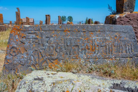 Noratus cemetery with Khachkars - ancient tombstones in Armenia