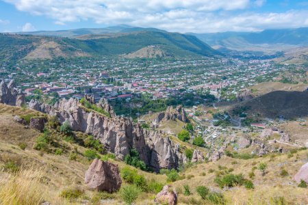 Vista panorámica de la ciudad armenia Goris