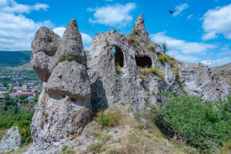 Photo for Medieval Goris Cave Dwellings in Armenia - Royalty Free Image