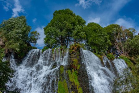 Shaki waterfall in Armenia during a sunny day