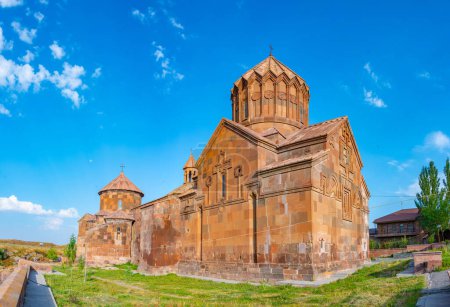 Summer day at Saghmosavank monastery in Armenia