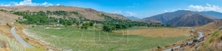 Agricultural landscape of Vorotan river valley in Armenia