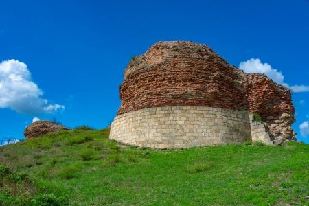 The ruins of the ancient city walls of Gabala in Azerbaijan