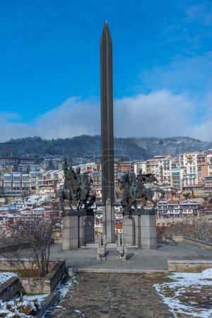 Asenevtsi monument in Veliko Tarnovo, Bulgaria
