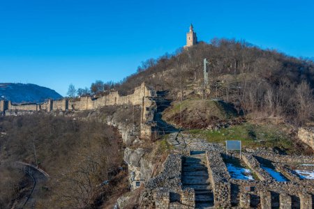 Tsarevets fortress in Veliko Tarnovo during winter, Bulgaria