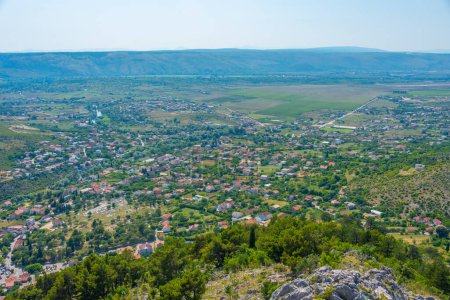 Panorama view of Bosnian town Blagaj