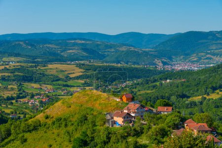 Panoramablick auf die bosnische Landschaft in Bosnien und Herzegowina