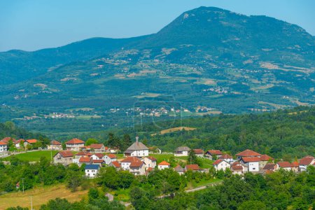 Panorama view of Bosnia countryside in Bosnia and Herzegovina
