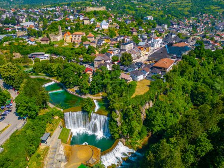 Panorama of Bosnian town Jajce