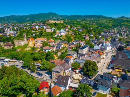 Panorama of Bosnian town Jajce