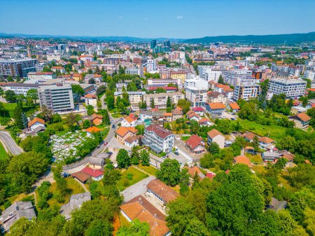 Blick auf das Stadtzentrum von Banja Luka, Bosnien und Herzegowina