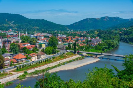 Cityscape of Bosnian town Maglaj