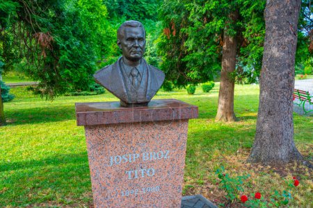 Photo for Statue of Josip Broz Tito in Gradacac, Bosnia and Herzegovina - Royalty Free Image