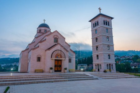 Eglise illuminée de Saint Tzar Lazarus à Andricgrad, Visegrad, Bosnie-Herzégovine