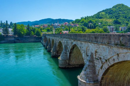 Foto de Mehmed Pasa Sokolovic Puente en Visegrad, Bosnia y Herzegovina - Imagen libre de derechos