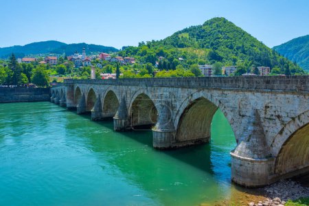 Foto de Mehmed Pasa Sokolovic Puente en Visegrad, Bosnia y Herzegovina - Imagen libre de derechos