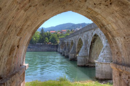 Photo for Mehmed Pasa Sokolovic Bridge in Visegrad, Bosnia and Herzegovina - Royalty Free Image