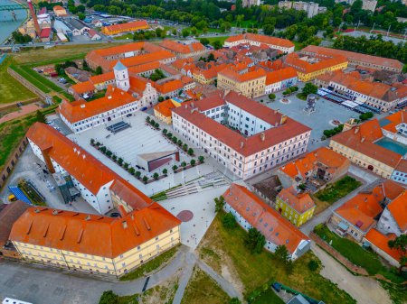 Vue aérienne de la vieille ville d'Osijek, Croatie