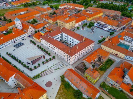 Luftaufnahme der Altstadt von Osijek, Kroatien