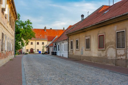 Calle peatonal en el casco antiguo de Osijek, Croacia