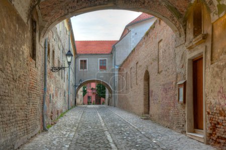 Pedestrian street in the old town of Osijek, Croatia