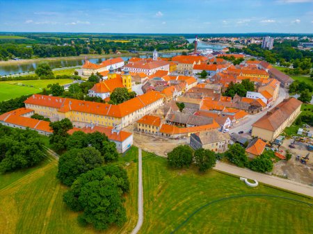 Vue aérienne de la vieille ville d'Osijek, Croatie