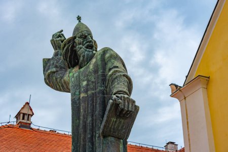 Statue of Grgur Ninski in Croatian town Varazdin