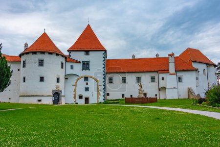 White fortress hosting a town museum in Croatian town Varazdin