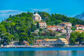 Seaside panorama of Croatian town Cavtat magic mug #712834550