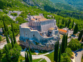 Aerial view of Sokol fortress in Croatia magic mug #712835190