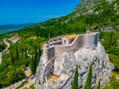 Aerial view of Sokol fortress in Croatia magic mug #712835200