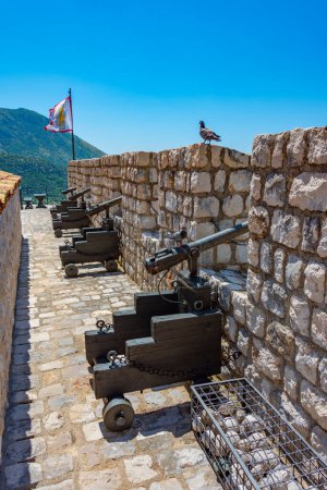 Courtyard of Sokol fortress in Croatia
