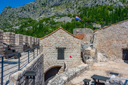 Courtyard of Sokol fortress in Croatia