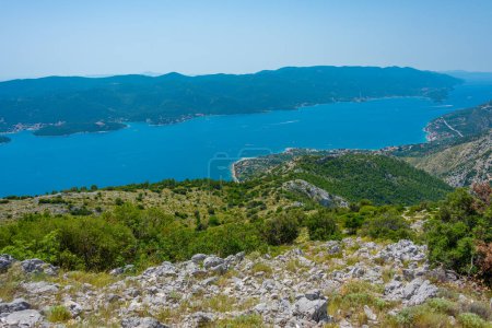 Halbinsel Peljesac vom Berg Sveti Ilija in Kroatien aus gesehen