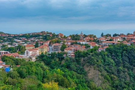 Panorama view of Sighnaghi town in Georgia