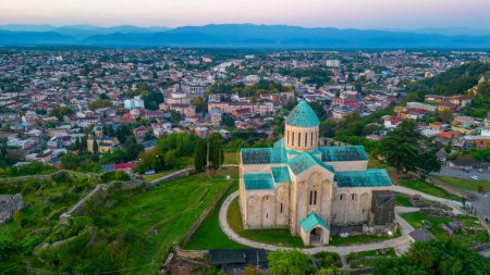 Sunrise view of Bagrati Cathedral in Kutaisi, Georgia