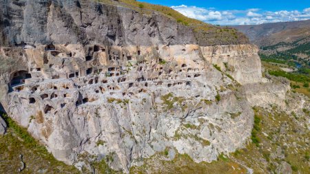 Photo for Panorama view of Vardzia caves in Georgia - Royalty Free Image