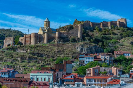 Foto de Vista panorámica de la fortaleza de Narikala en Tiflis, Georgia - Imagen libre de derechos