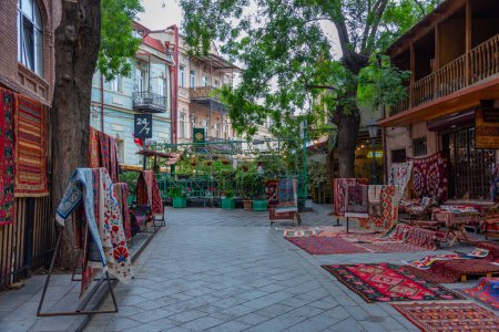 Carpet street in the old town of Tbilisi, Georgia
