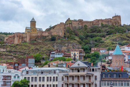 Panorama view of Narikala fortress in Tbilisi, Georgia