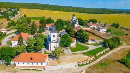 Blick auf das Capriana-Kloster in Moldawien