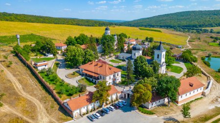 Panorama view of Capriana monastery in Moldova