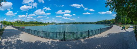 Photo for Lakeside promenade at Valea Morilor park in Chisinau, Moldova - Royalty Free Image