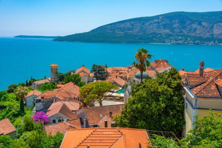 Photo for Aerial view of the old town of Herceg Novi in Montenegro - Royalty Free Image