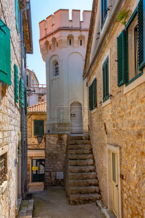 Photo for Sahat Kula tower in the old town of Herceg Novi, Montenegro - Royalty Free Image