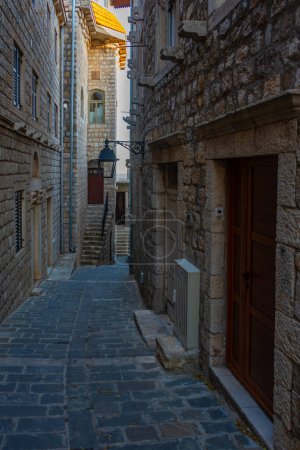 Photo for Narrow street in the old town of Ulcinj, Montenegro - Royalty Free Image